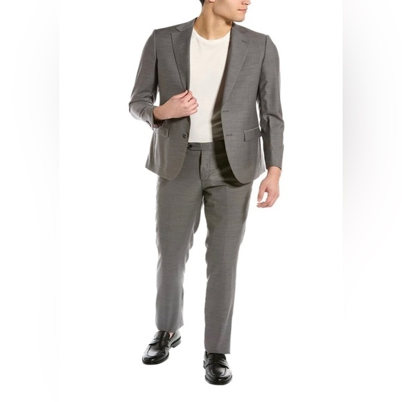 Zanetti Wool Slim Fit Porto Dress Pants - Picture 1 of 8